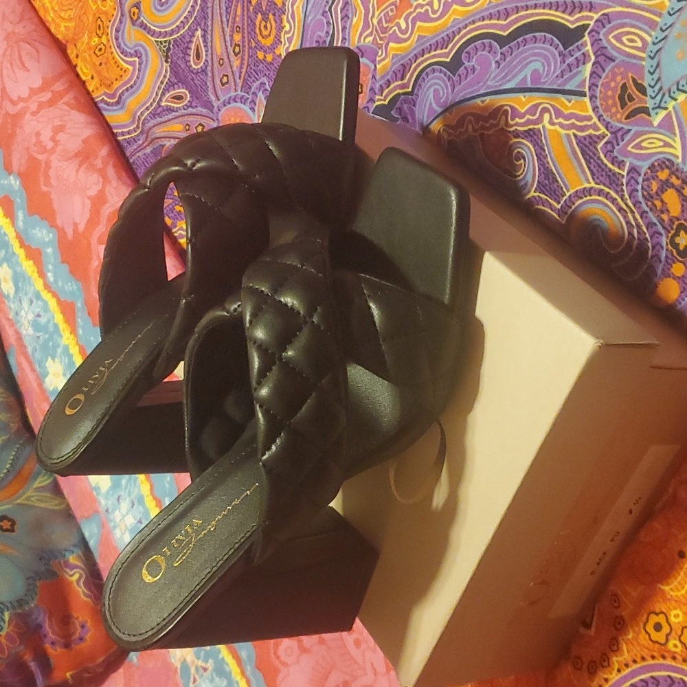 Olivia Shoes Heeled Slides Size 7.5 NEW